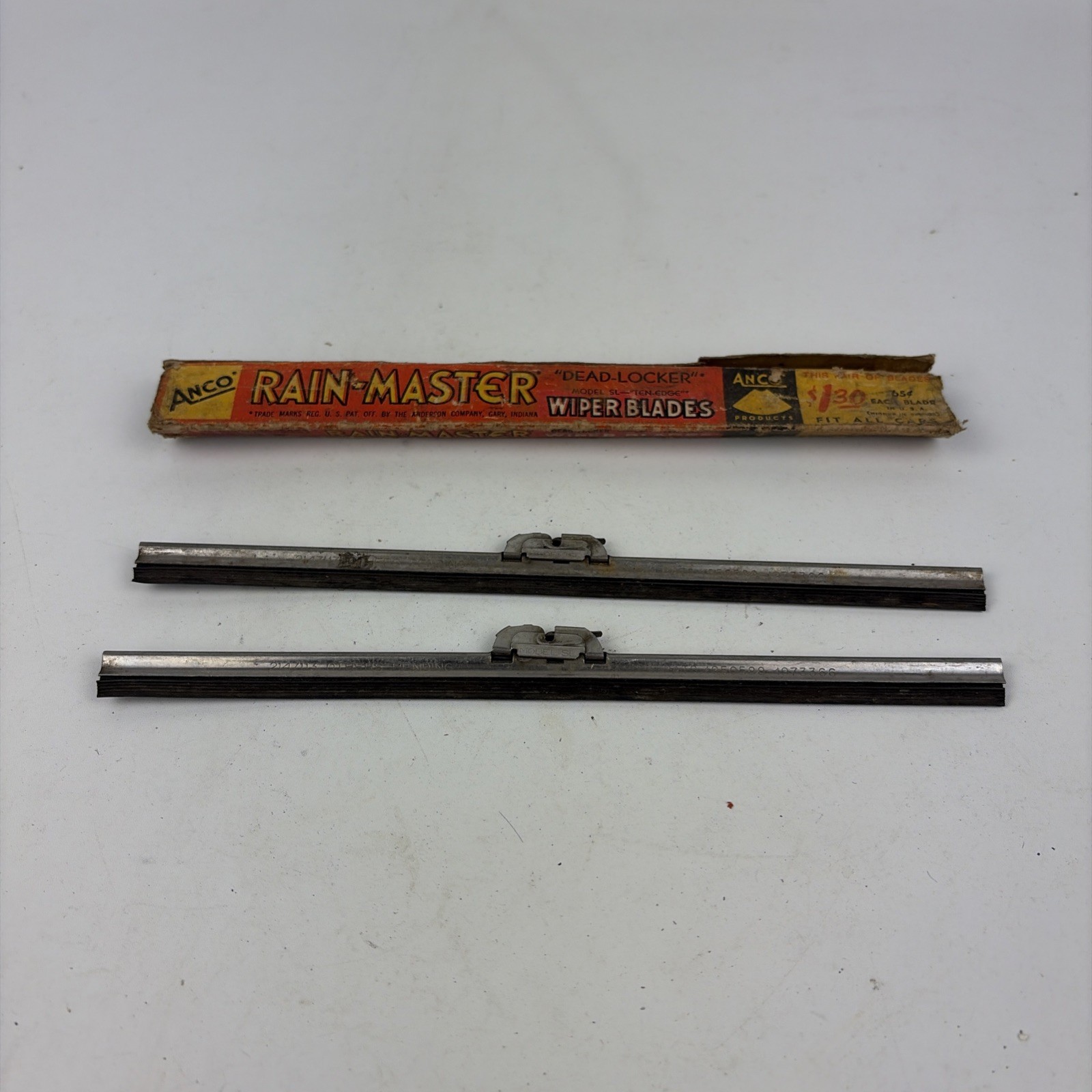 Vtg Original ANCO RAIN MASTER Model SL Dead Lock 9” Wiper Blades w/box