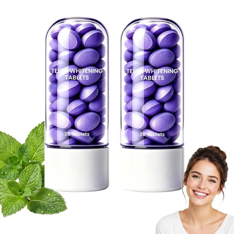 Asuno Official Teeth Whitening Tablets With Menthol, Xylitol & Grape Extract
