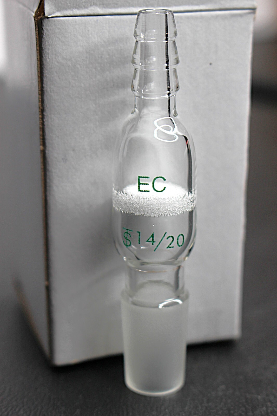 Chemglass Fritted Inlet Adapter 14/20 Inner Joint CG-1011-14 Liquid Transfer