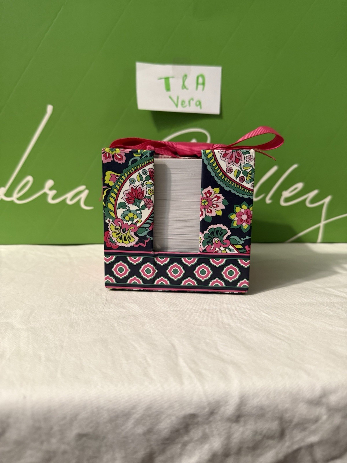 Vera Bradley Petal Paisley Take Note Cube NWOT Retired Pattern Vera Bradley Petal Paisley Take Note Cube NWOT Retired Pattern