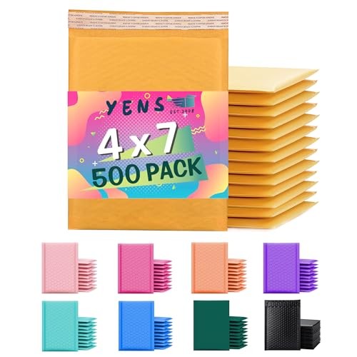 500 - Yens Kraft Bubble Mailers 4x8 500 Pack Usable Space 4x7 KF#000 500 - Yens Kraft Bubble Mailers 4x8 500 Pack Usable Space 4x7 KF#000