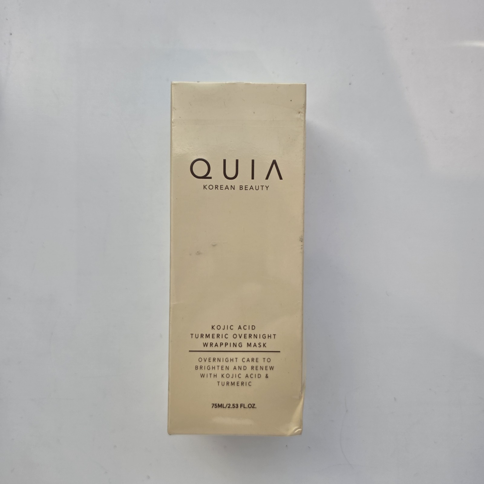 QUIA - Korean Beauty - Turmeric + Kojic Acid Overnight Wrapping Mask - 75ml