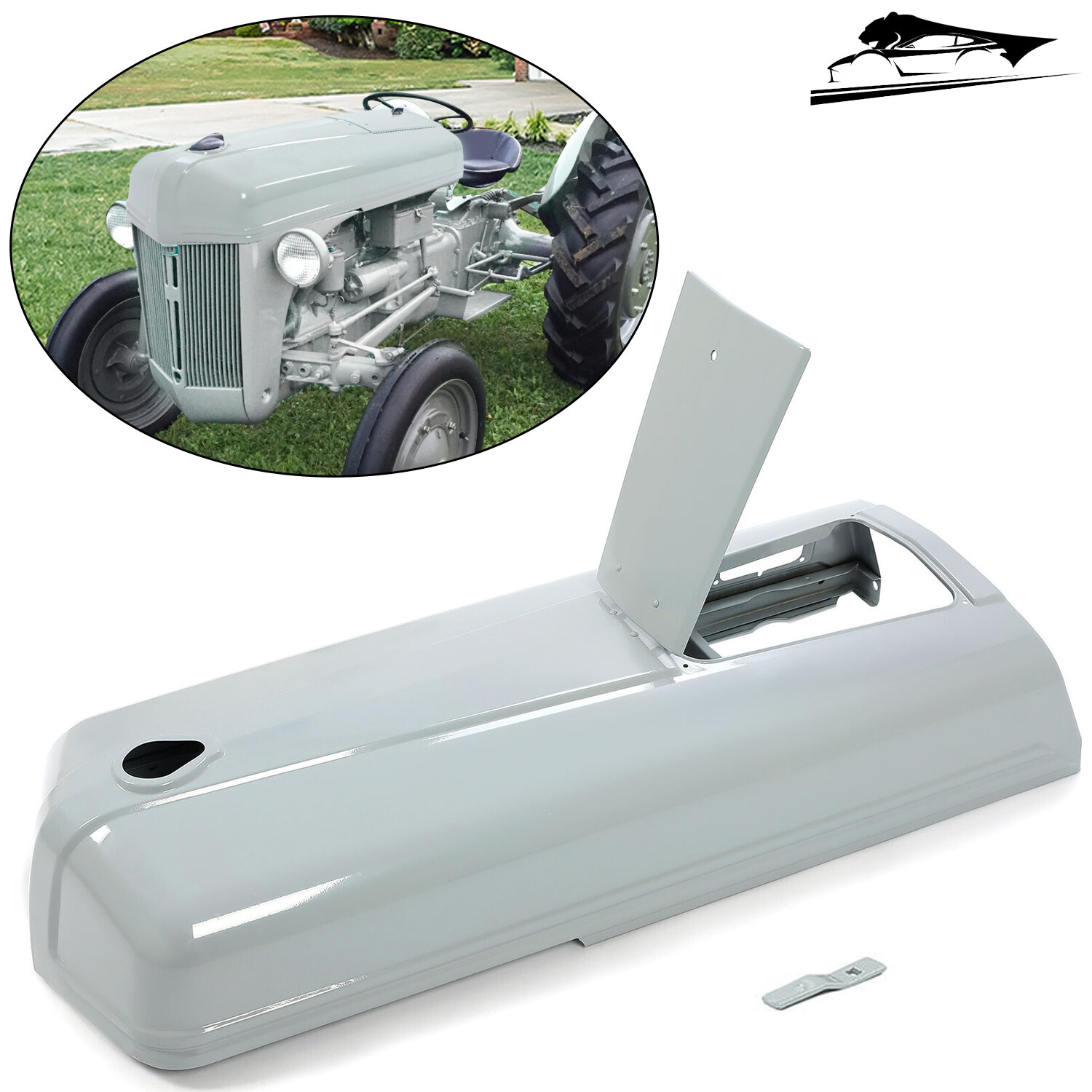 Gray Tractor Hood w/ Battery Door For Ford 2N 9N 8N Replace For 8N16612 9N16938C Gray Tractor Hood w/ Battery Door For Ford 2N 9N 8N Replace For 8N16612 9N16938C