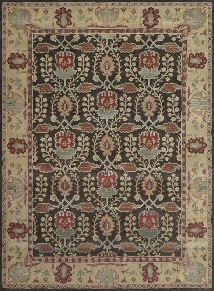PB Brandon Brown Hand Tufted 100% Wool William Morris Area Rug | Custom Wool Rug PB Brandon Brown Hand Tufted 100% Wool William Morris Area Rug | Custom Wool Rug