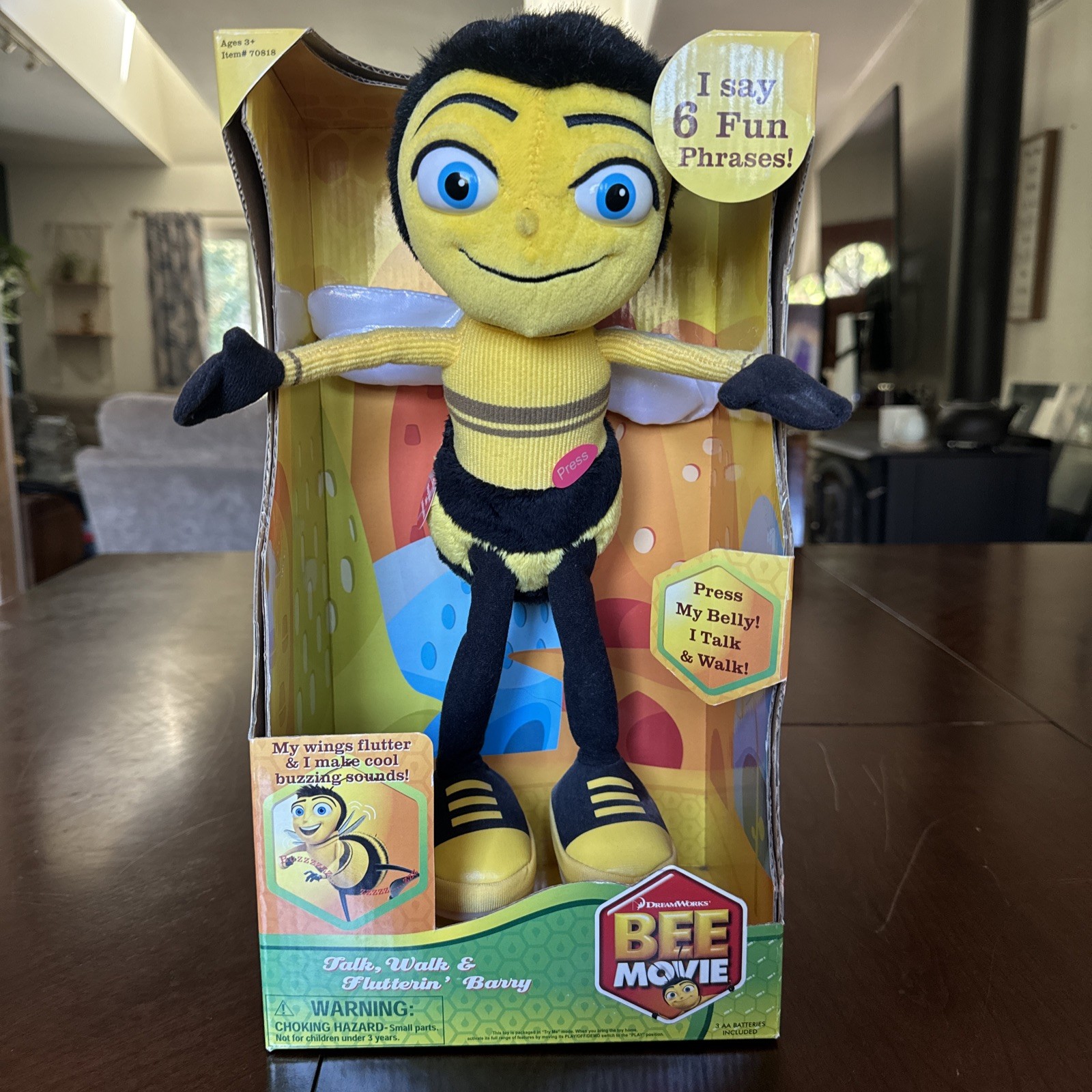 RARE 2007 Dreamworks Bee Movie 14’ Talk Walk & Flutterin Barry Plush NEW In Box RARE 2007 Dreamworks Bee Movie 14’ Talk Walk & Flutterin Barry Plush NEW In Box