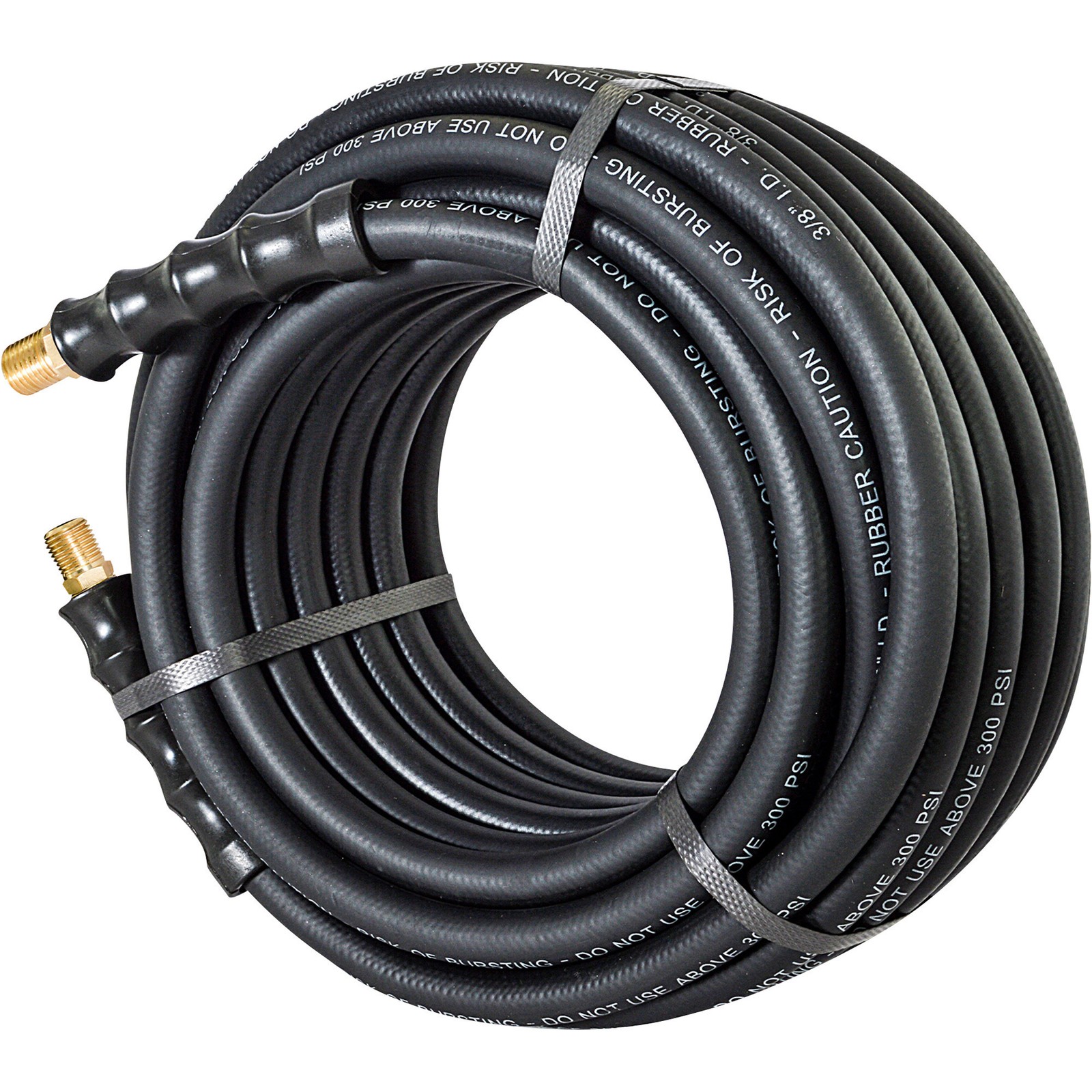 Klutch Rubber Air Hose, 3/8in. x 50ft., 300 PSI Klutch Rubber Air Hose, 3/8in. x 50ft., 300 PSI