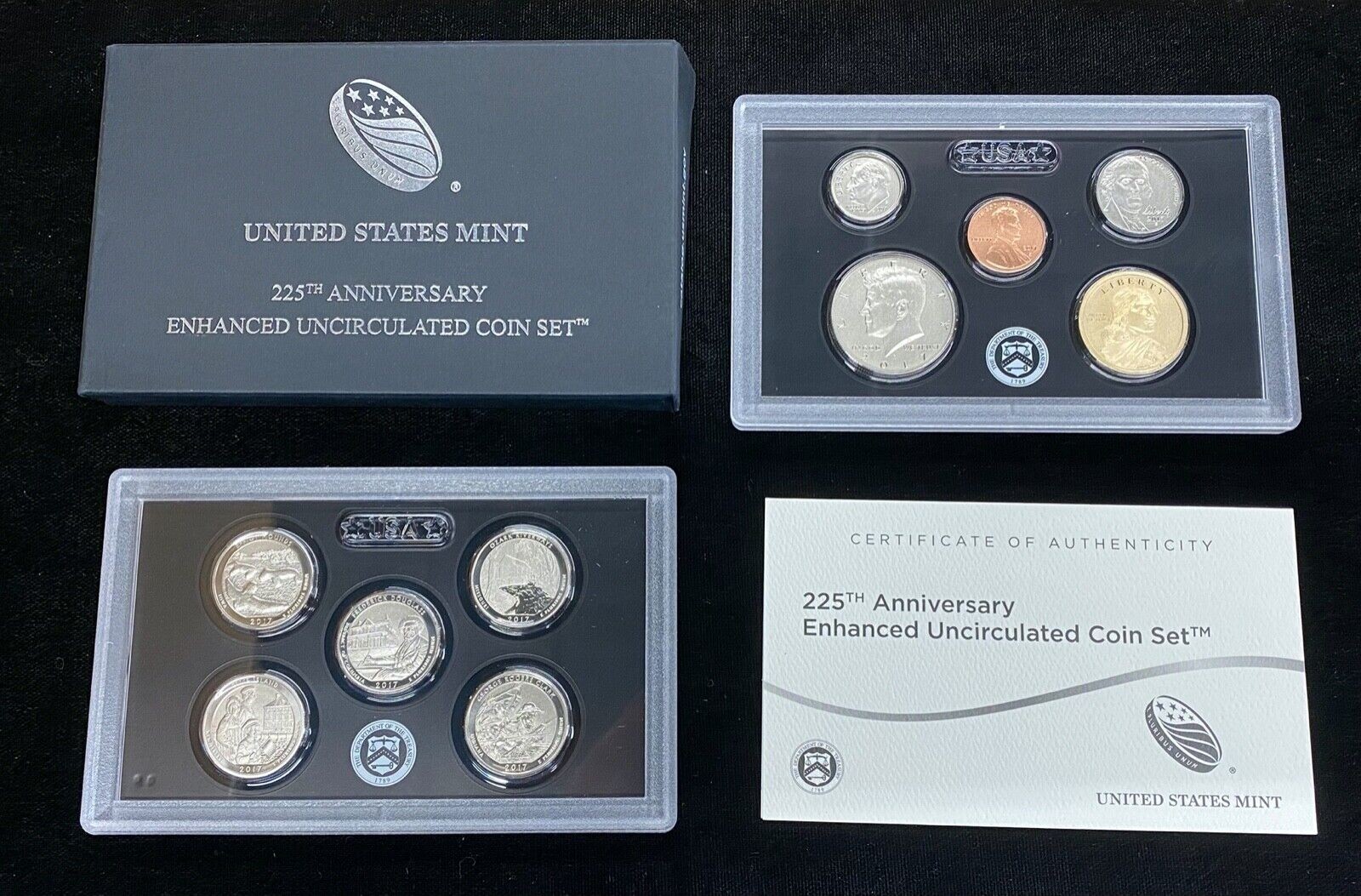 2017 United States Mint 225th Anniversary Enhanced Uncirculated Coin Set W/ OGP 2017 United States Mint 225th Anniversary Enhanced Uncirculated Coin Set W/ OGP