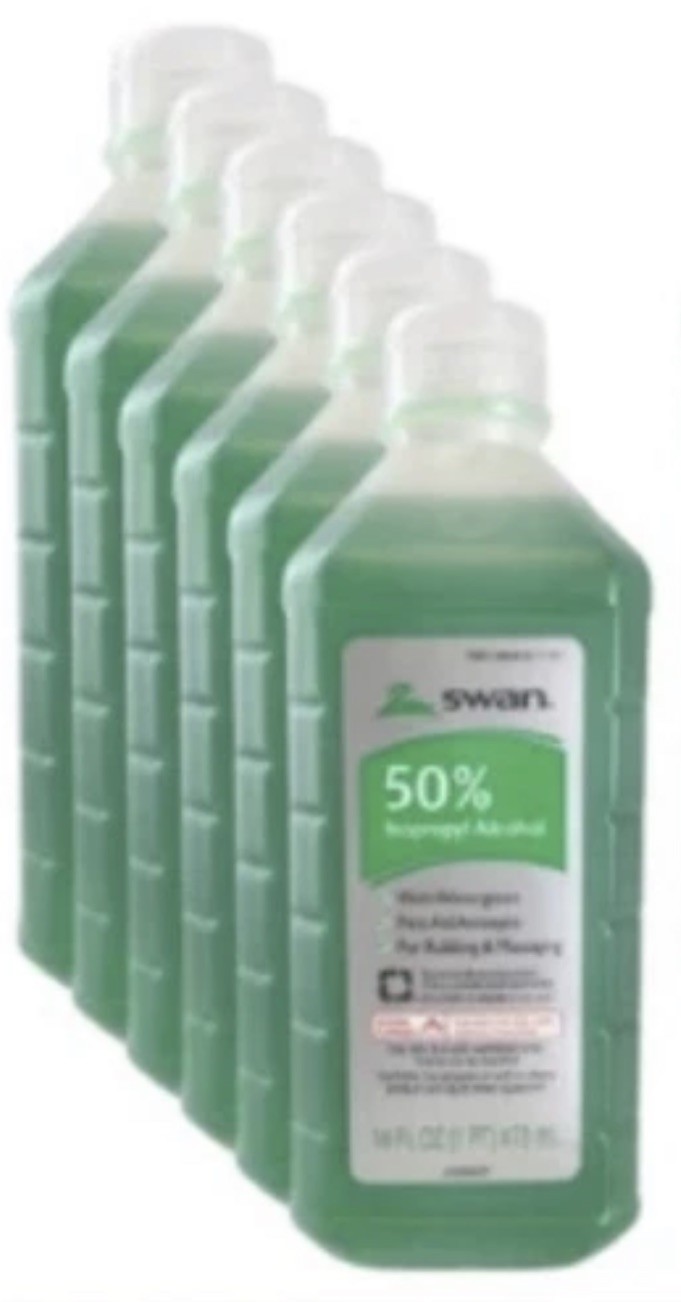 6 X Swan Wintergreen Isopropyl Rubbing 50% Alcohol 16 Oz. FIRST AID ANTISEPTIC 6 X Swan Wintergreen Isopropyl Rubbing 50% Alcohol 16 Oz. FIRST AID ANTISEPTIC