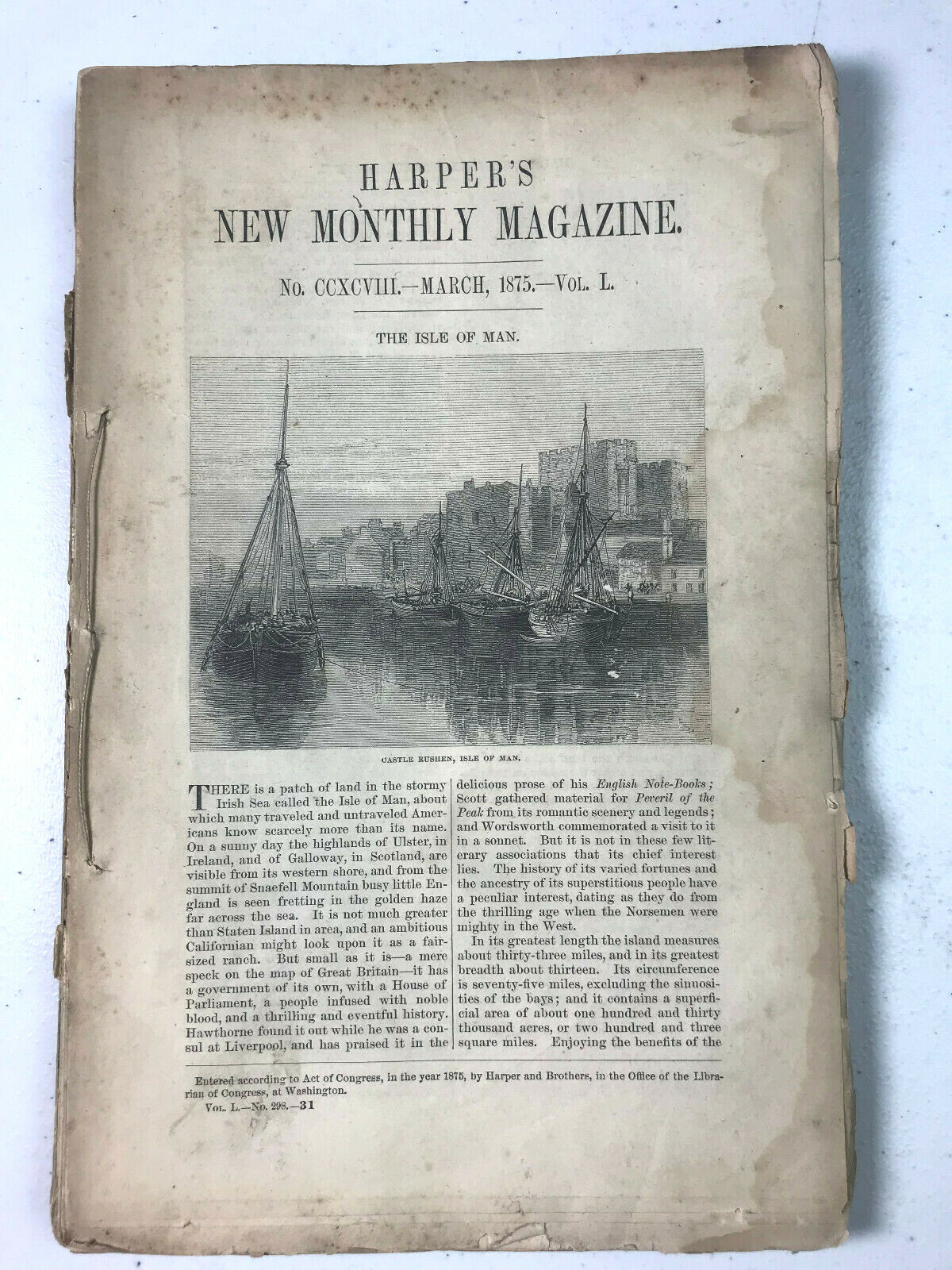 MAR 1875 HARPER\'S NEW MONTHLY MAGAZINE.