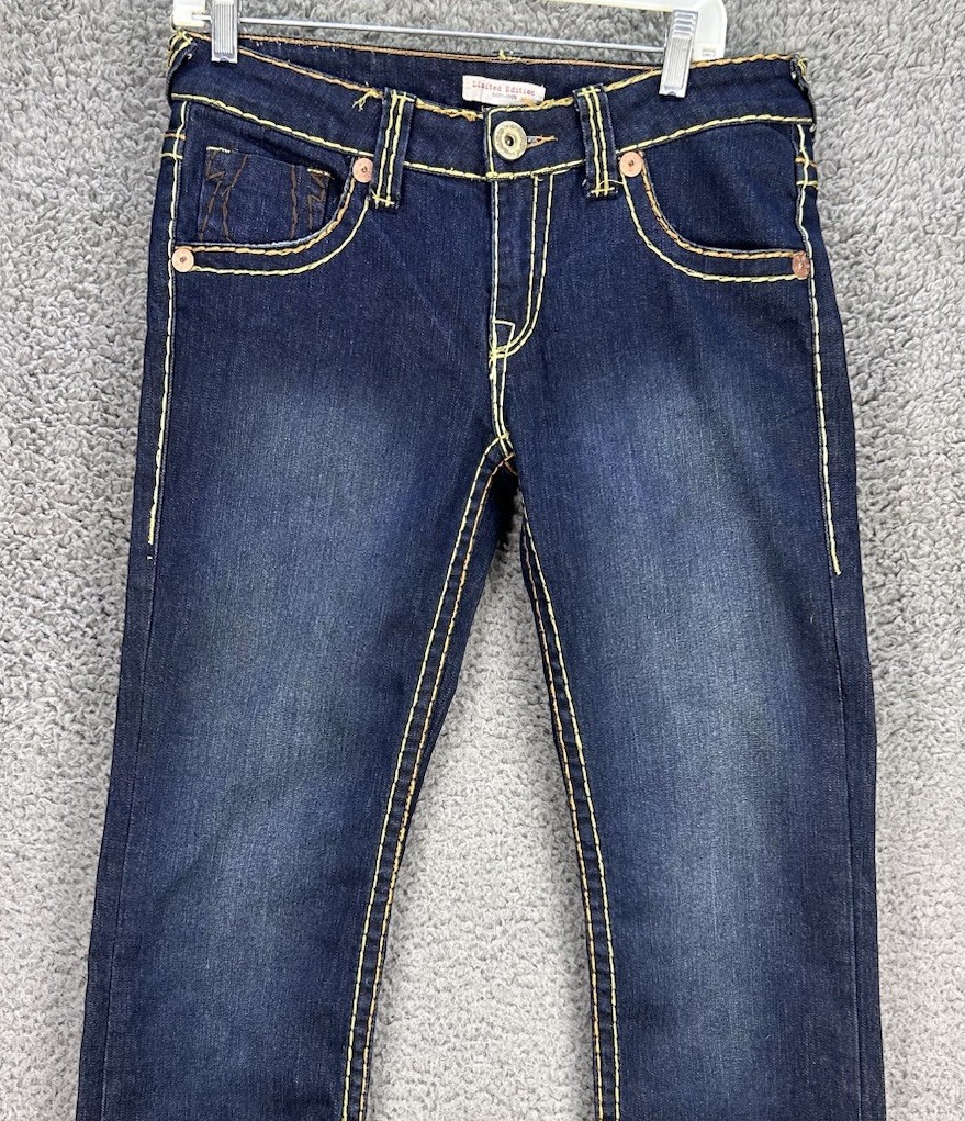 Vtg True Religion Jeans Women 30 Limited Edition 0001-1205 Blue Heavy Stitch Y2K Vtg True Religion Jeans Women 30 Limited Edition 0001-1205 Blue Heavy Stitch Y2K