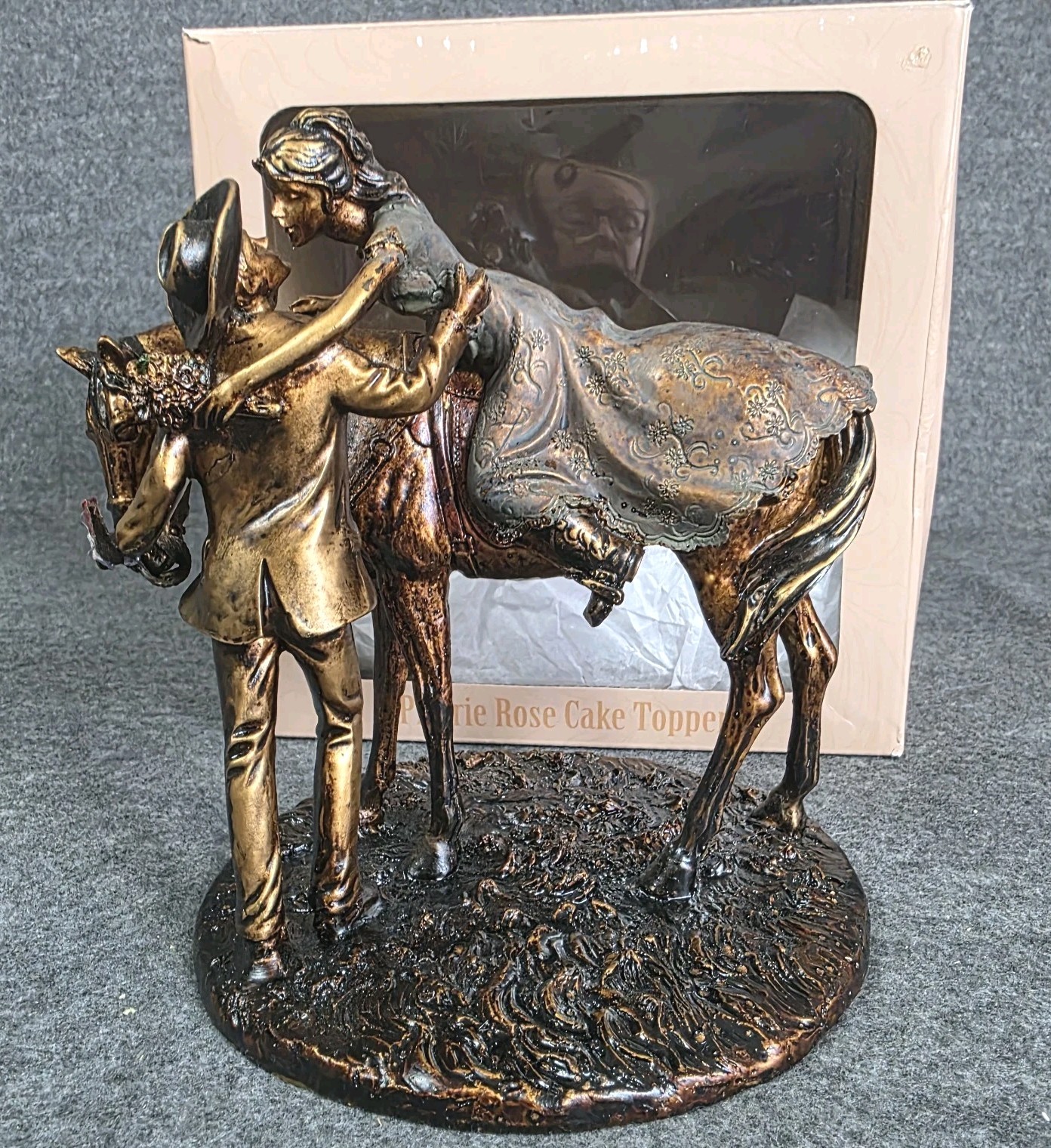 Demdaco Big Sky Carvers Prairie Rose Cowboy Western Wedding Cake Topper B5220024 Demdaco Big Sky Carvers Prairie Rose Cowboy Western Wedding Cake Topper B5220024