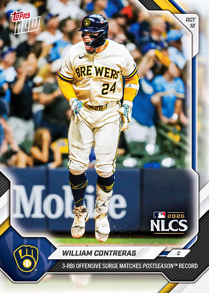 William Contreras NLCS 2026 MLB Topps NOW Card 783 Presale William Contreras NLCS 2026 MLB Topps NOW Card 783 Presale