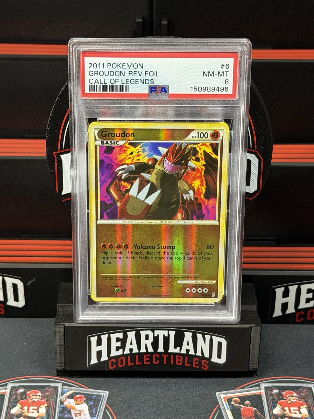 2011 Pokemon Call Of Legends Reverse Holo Groudon #6 PSA 8 2011 Pokemon Call Of Legends Reverse Holo Groudon #6 PSA 8