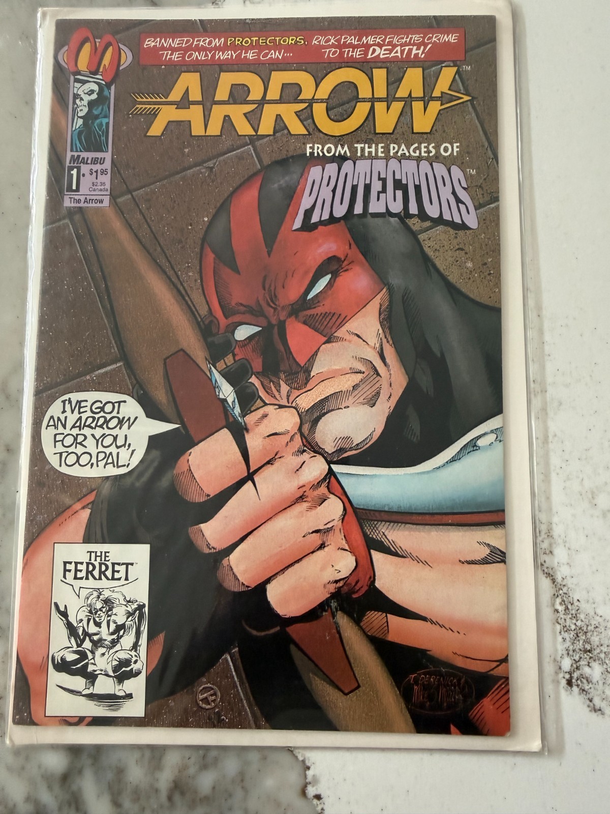 The Arrow #1 Malibu Comics 1993 Protectors Rick Palmer Vintage Comic Book The Arrow #1 Malibu Comics 1993 Protectors Rick Palmer Vintage Comic Book
