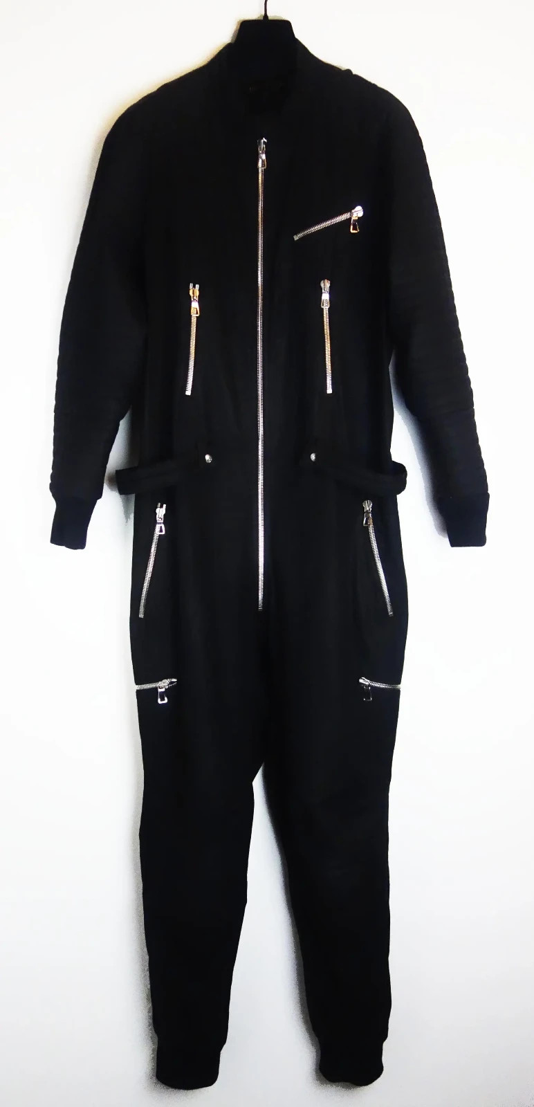 Balmain x H&M Black Moto Biker Jumpsuit sz.M Balmain x H&M Black Moto Biker Jumpsuit sz.M