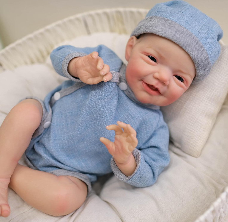 Lifelike Sweet 20in Reborn Baby Dolls Full Body Vinyl Boy Waterproof Baby Dolls