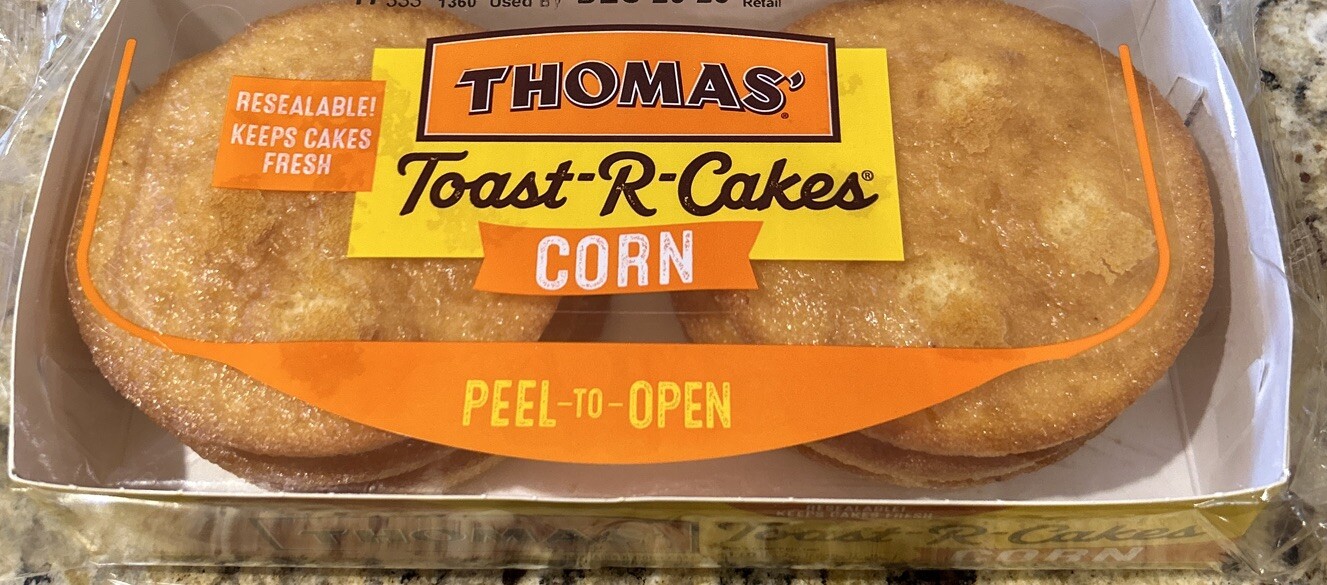 Thomas\' Toast-R-Cakes Corn Muffins, packaged  6 muffins