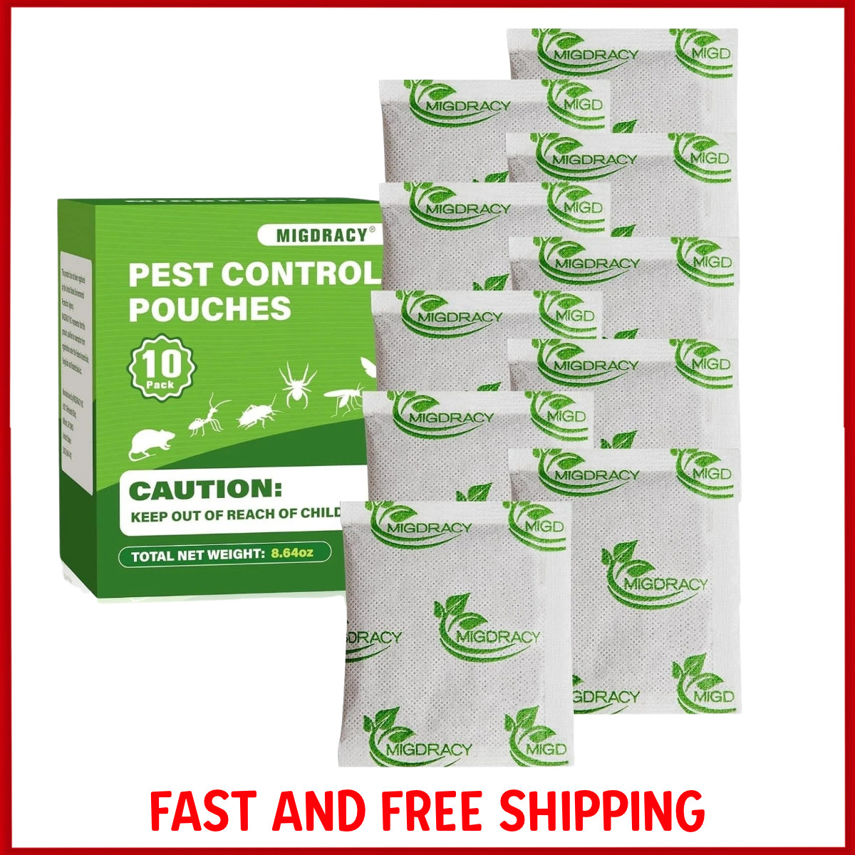 Vamoose Natural Rodent Repellent - 10 Pack Peppermint Oil - Mice & Rat Deterrent