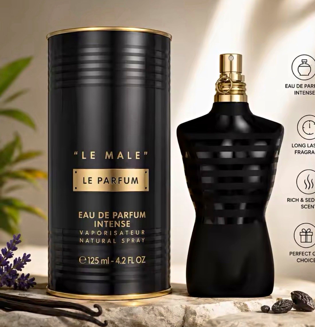 Jean Paul Gaultier Le Male Le Parfum EDP Spray 4.2 fl oz Vanilla Lavender Jean Paul Gaultier Le Male Le Parfum EDP Spray 4.2 fl oz Vanilla Lavender