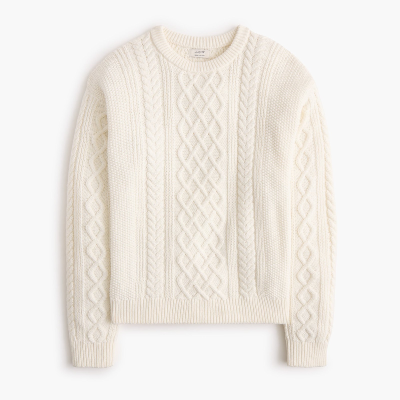 J.Crew Cable Crewneck Sweater (XS, S, M, L, XL) (Brand New) 