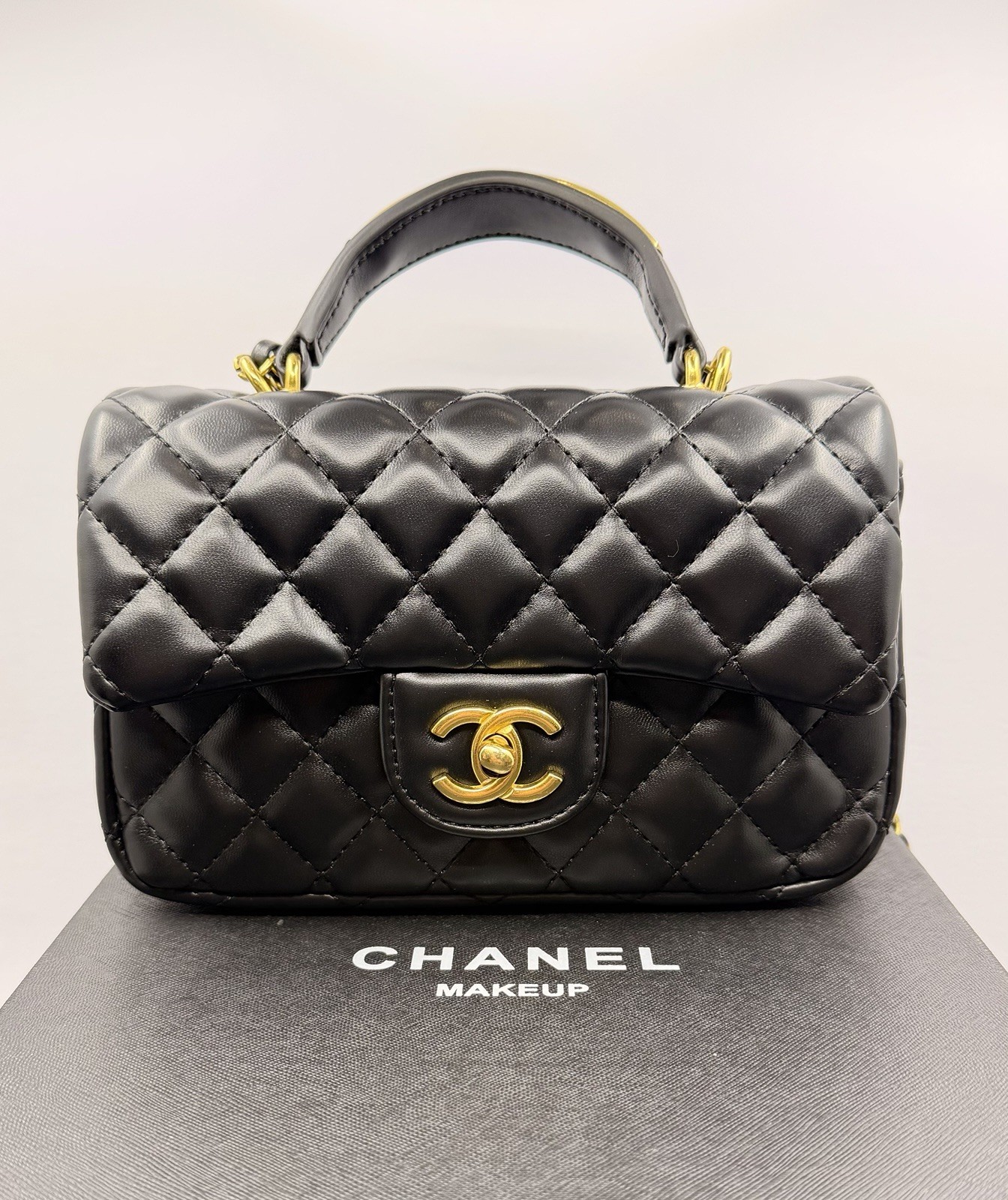 Chanel VIP Beauty Promotional Top Handle Flap Bag Black w/ Box New