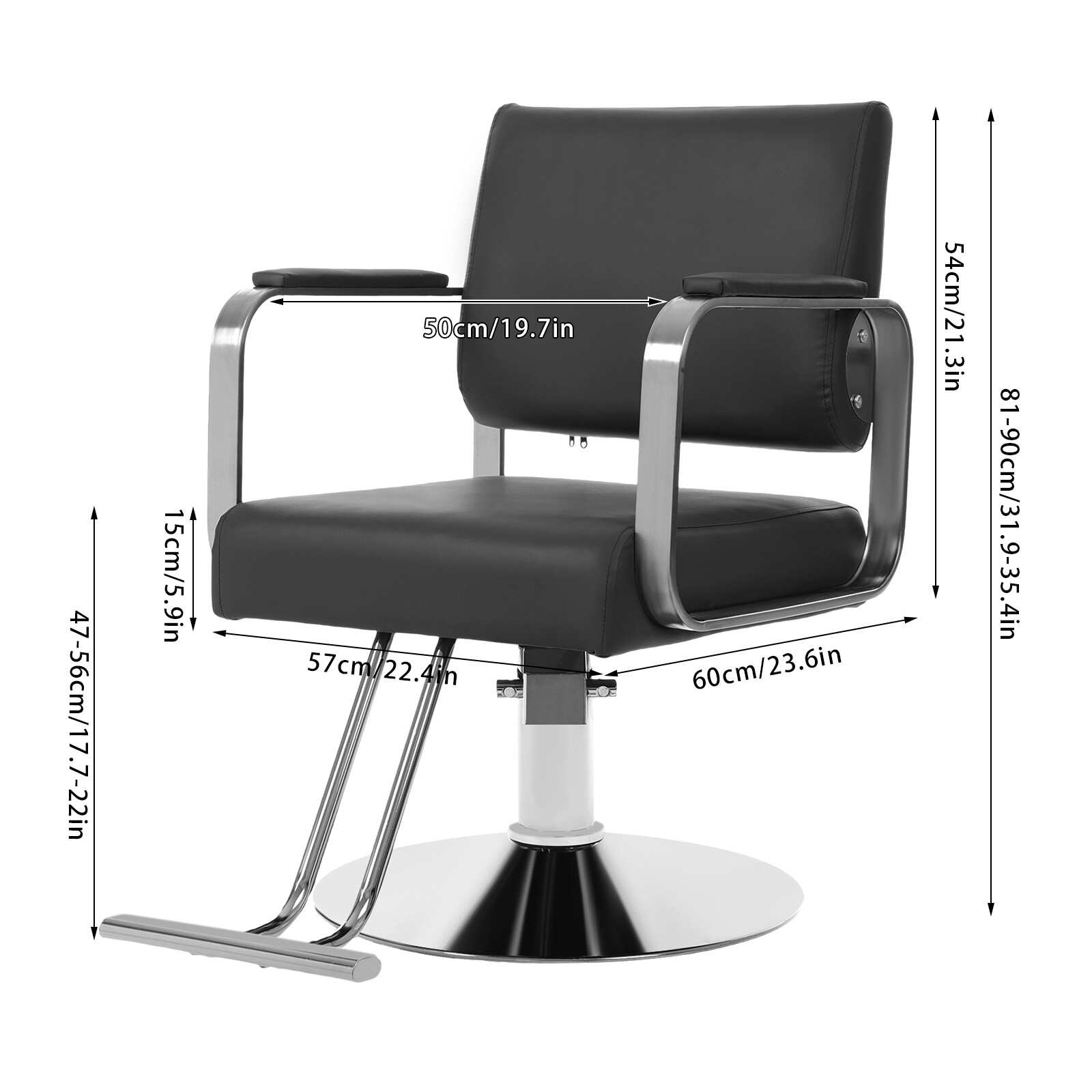 360° Rotatable Barber Chair Salon Chair Carbon Steel Stylist Chairs for Salon