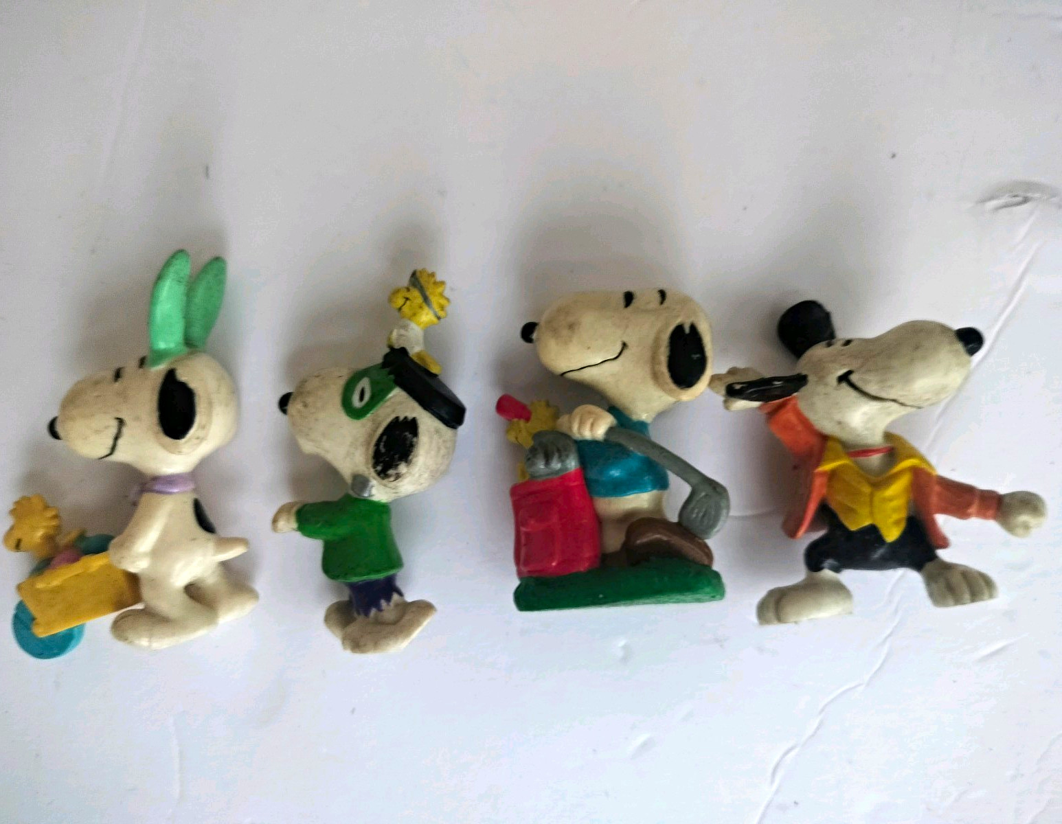 Vintage Peanuts Snoopy & Woodstock Plastic Mini Figurine Lot 4 Scooter Vintage Peanuts Snoopy & Woodstock Plastic Mini Figurine Lot 4 Scooter