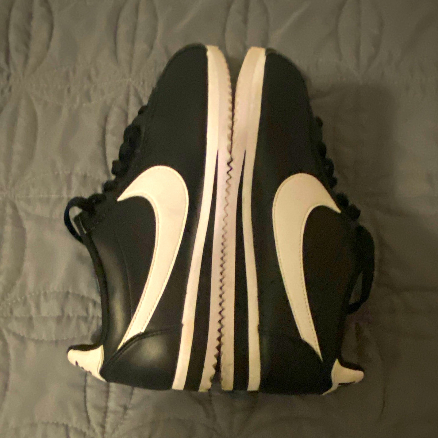 Nike Cortez Men’s Low Top Lace-Up Athletic Sneakers Black/White Cotton Upper Nike Cortez Men’s Low Top Lace-Up Athletic Sneakers Black/White Cotton Upper