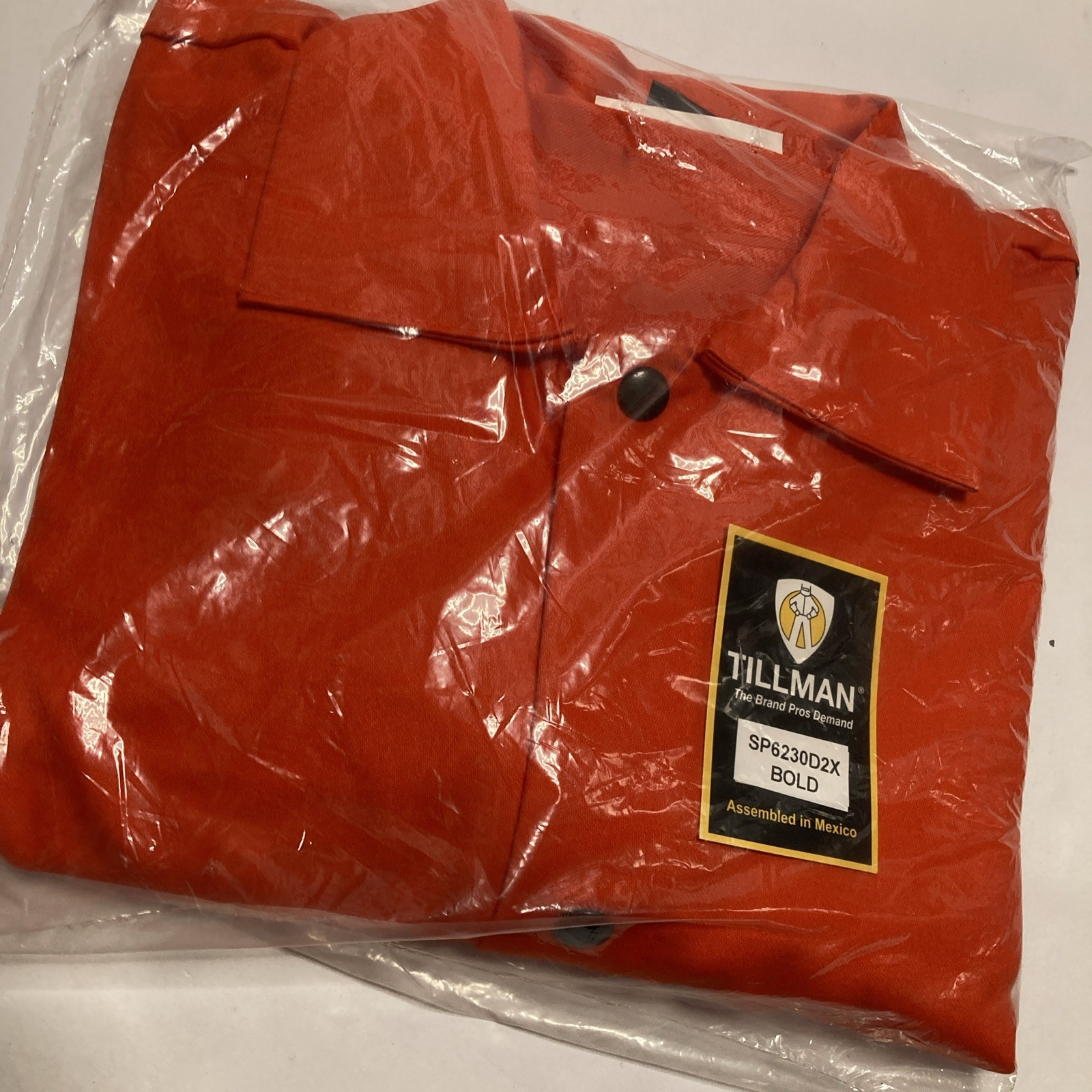 Tillman 6230D2X BOLD Fire Resistant Welding Jacket, Size 2XL Tillman 6230D2X BOLD Fire Resistant Welding Jacket, Size 2XL