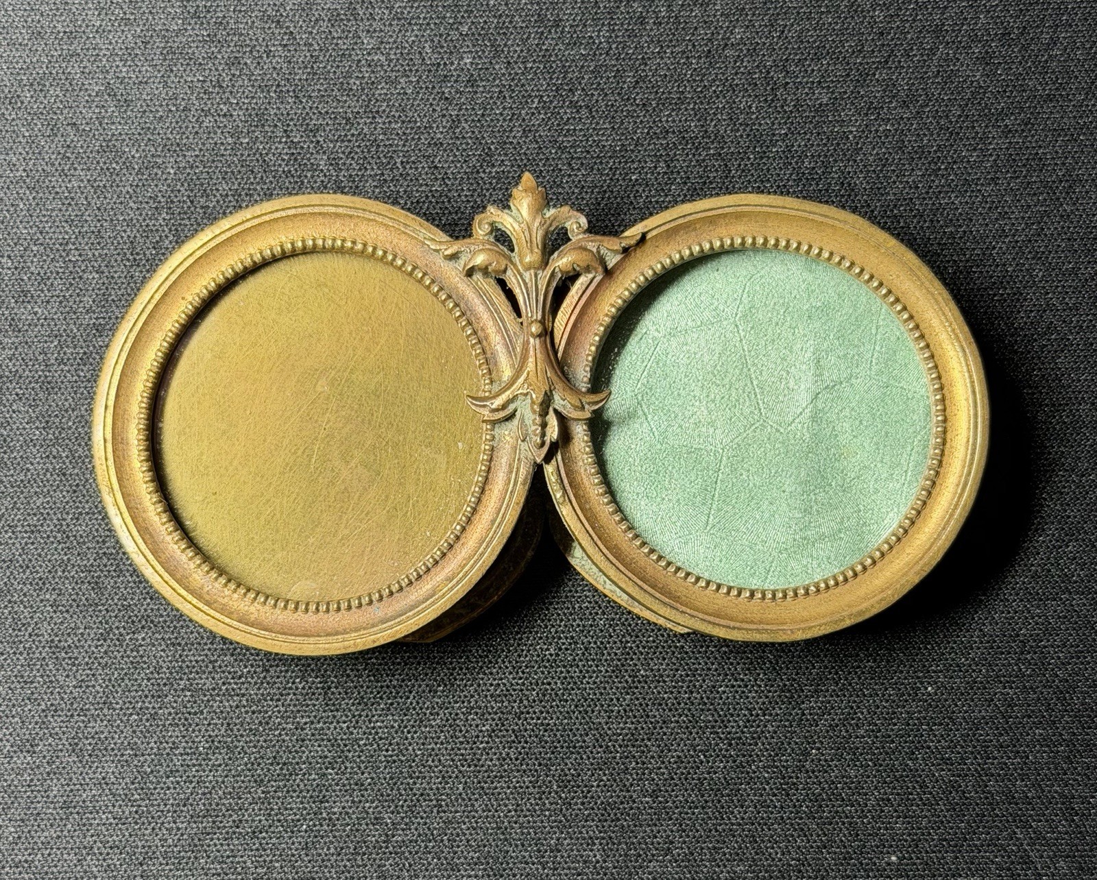 Antique French Style Louis XVI Miniature Double Portrait Frame Antique French Style Louis XVI Miniature Double Portrait Frame