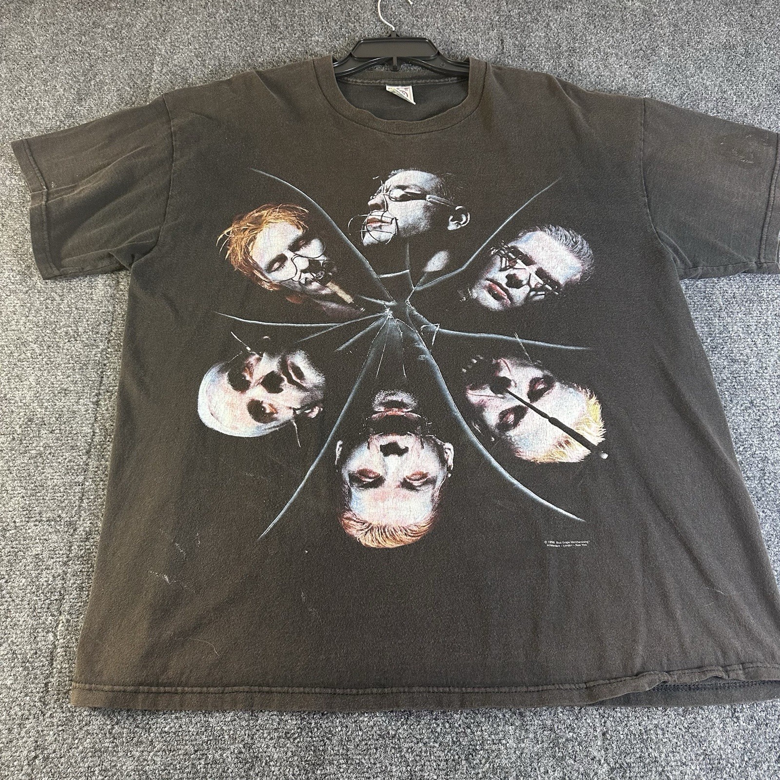 VTG 1998 Rammstein Sehnsucht Album T Shirt Mens XL Blue Grape Delta Tag Metal