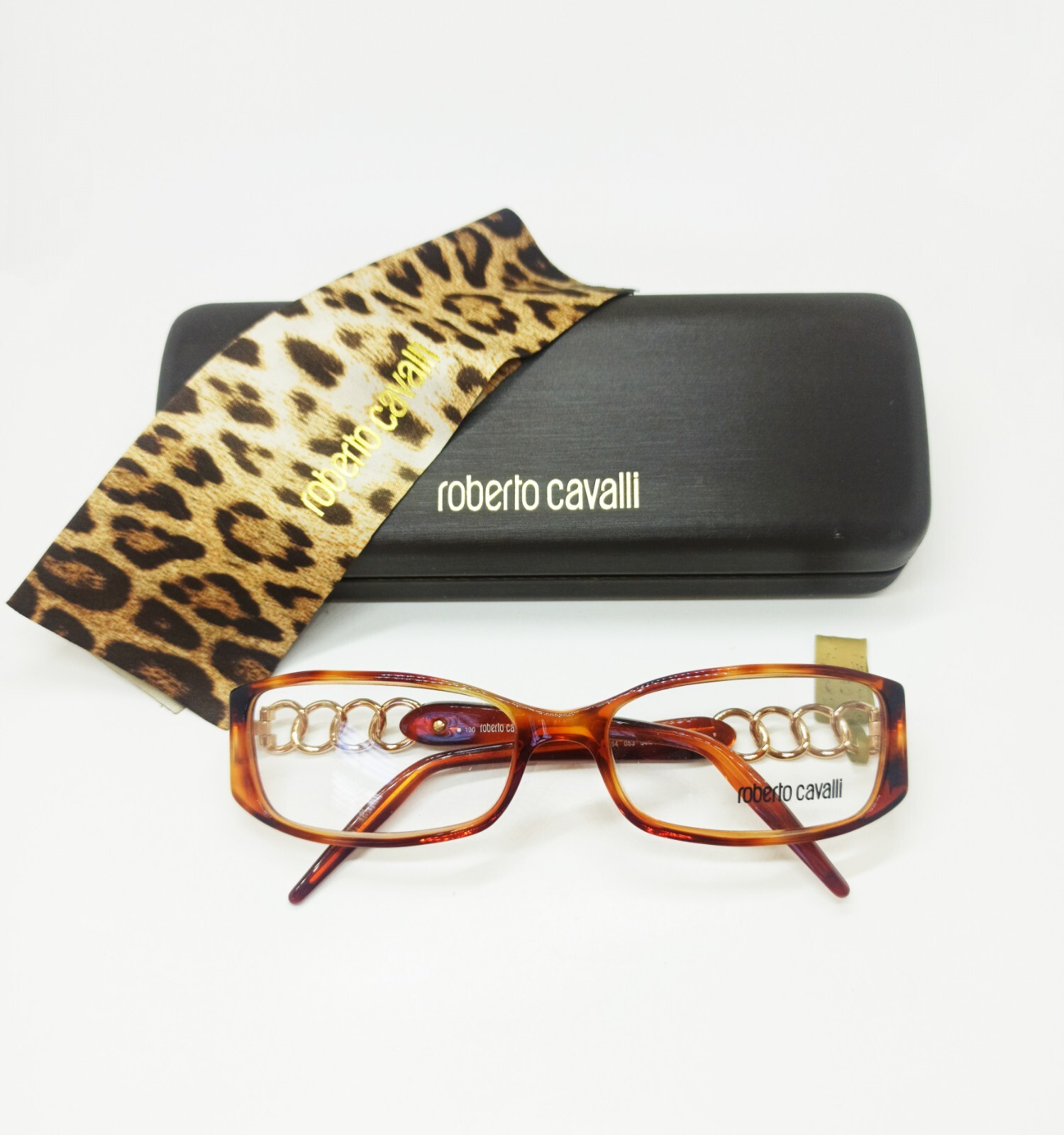 NEW RARE Roberto Cavalli Fucsite RC494 053 54 Honey Tortoise Eyeglasses RX Demo