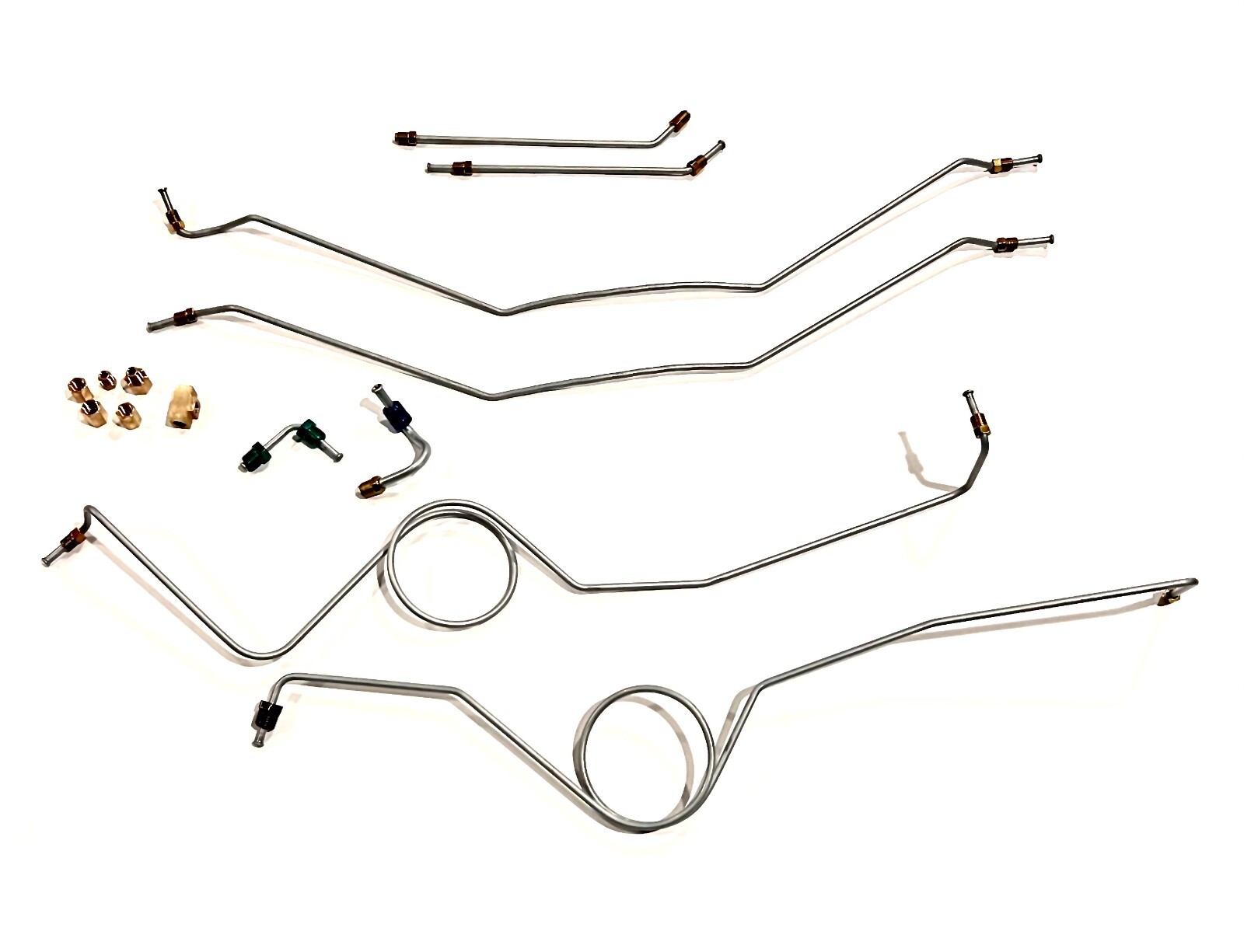 1960-66 Chevy C10 Truck Front Brake Line Kit for Disc Conversion Setup See Valve 1960-66 Chevy C10 Truck Front Brake Line Kit for Disc Conversion Setup See Valve