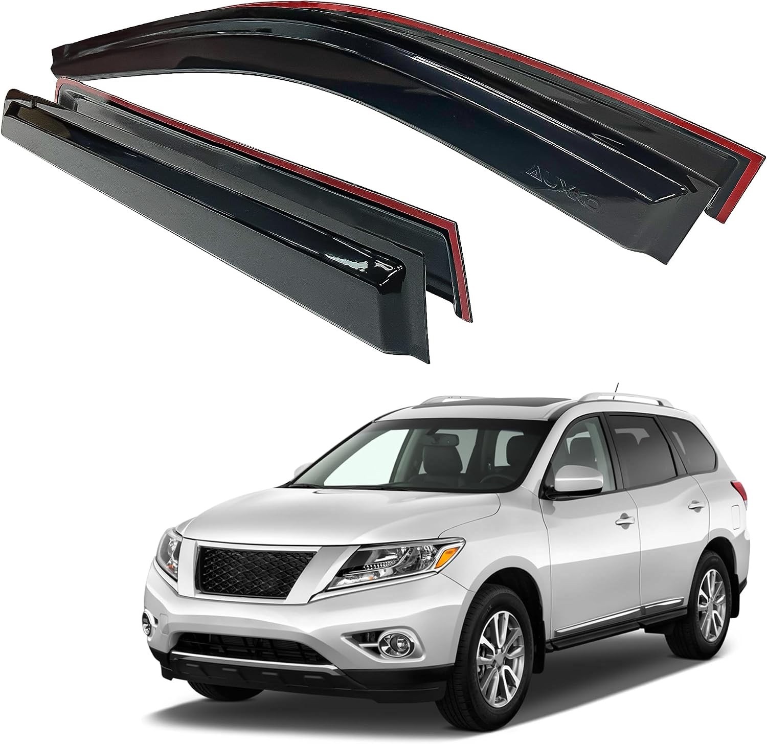 2022-2026 Nissan Pathfinder Tape-on Window Visors, Rain, Sun Guard Deflectors