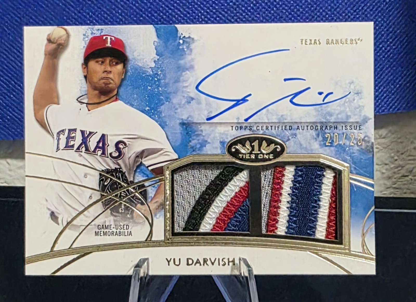 2014 Topps Tier One - Autographed Tier One Relic Yu Darvish #DAR-YD 20/25 2014 Topps Tier One - Autographed Tier One Relic Yu Darvish #DAR-YD 20/25