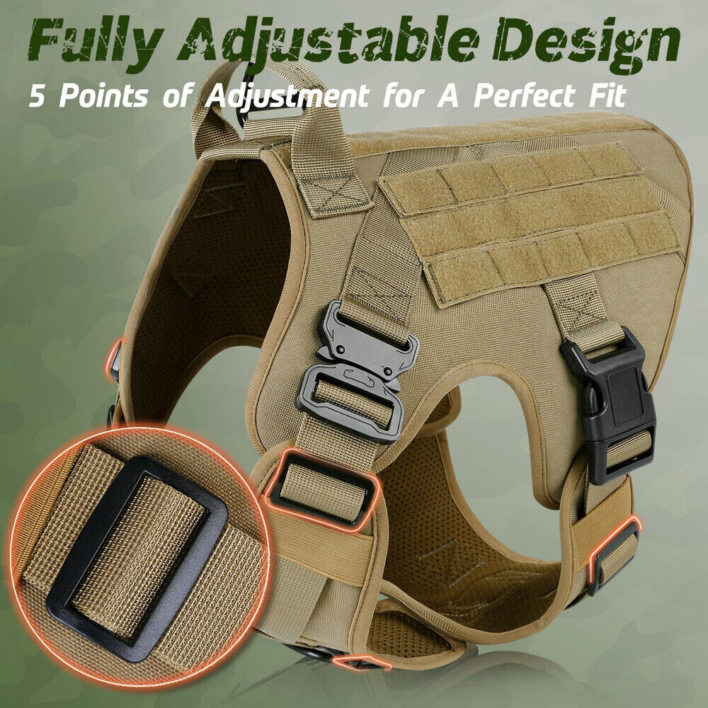 rabbitgoo No-pull Tactical Dog Harness Extra Large Military Training Vest Handle rabbitgoo No-pull Tactical Dog Harness Extra Large Military Training Vest Handle