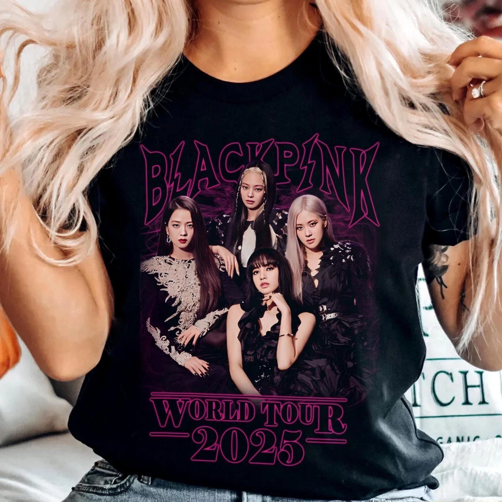 Blackpink World Tour 2025 T-Shirt, Kpop Girl Group Blackpink World Tour 2025 T-Shirt, Kpop Girl Group