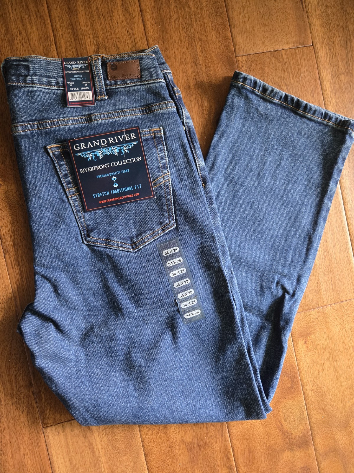 Grand River Men\'s Denim Jeans 34x28 Grand River Men\'s Denim Jeans 34x28