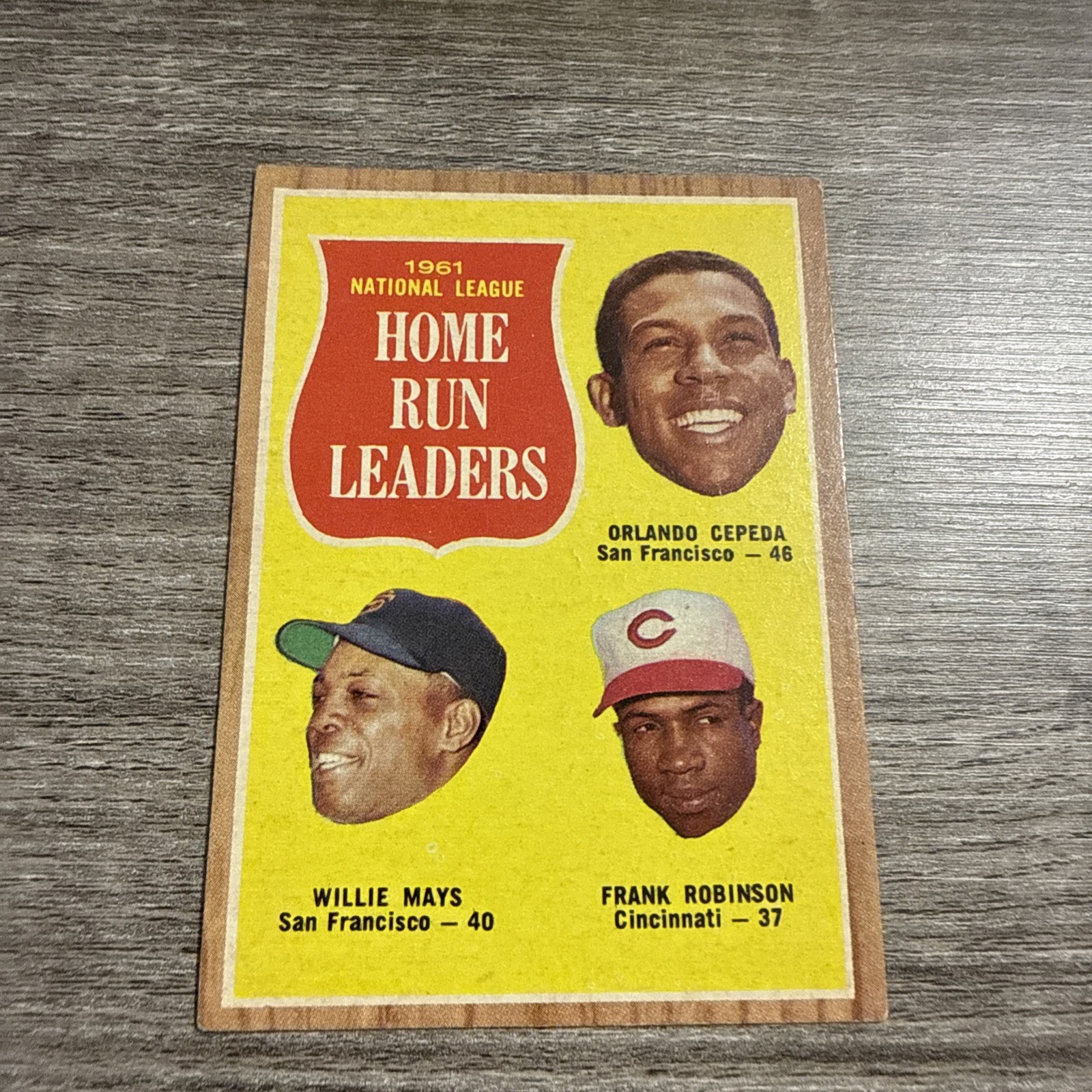 Topps 1962 #54 NL HR Leaders Cepeda, Willie Mays , Robinson ( Read Description) Topps 1962 #54 NL HR Leaders Cepeda, Willie Mays , Robinson ( Read Description)