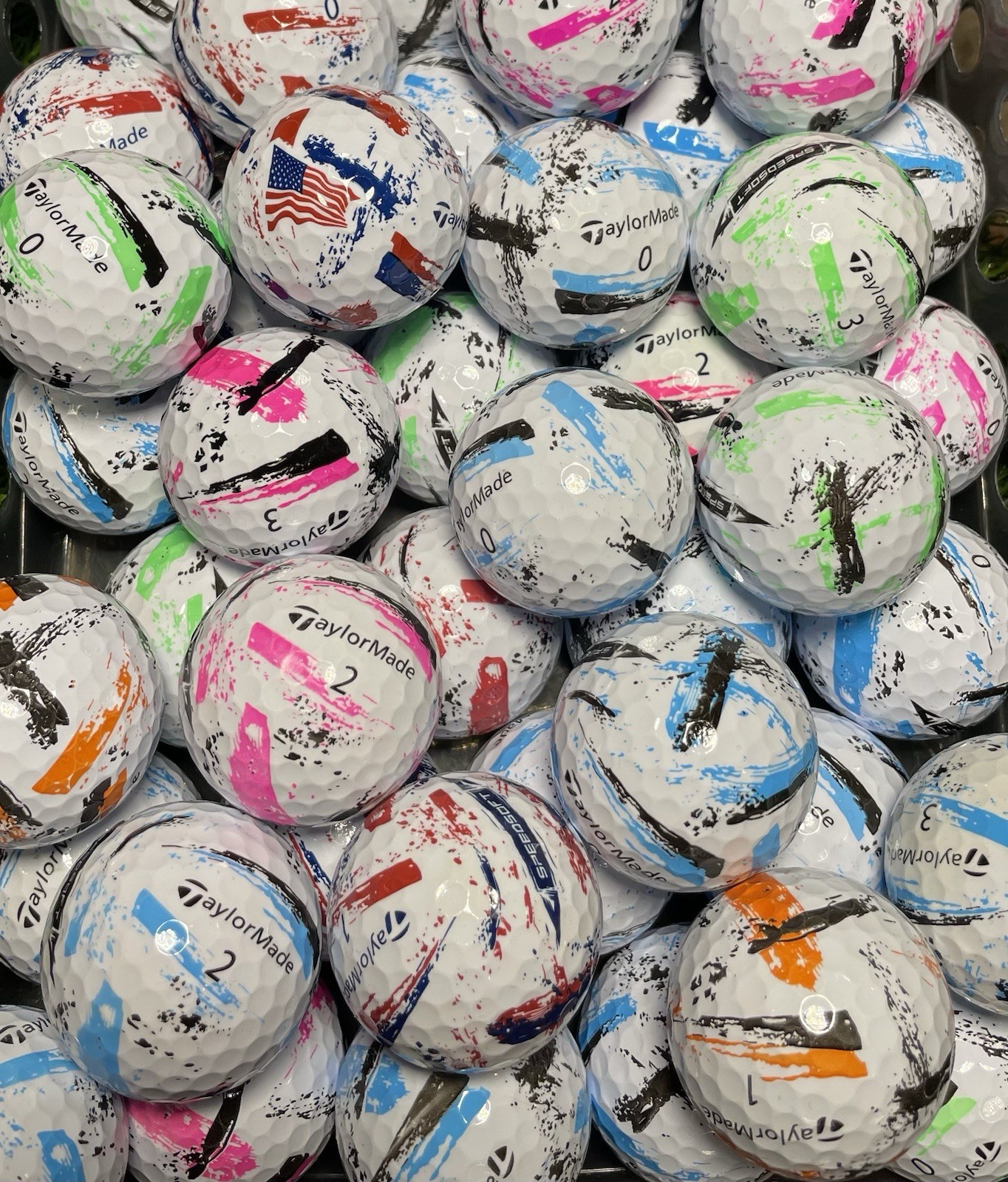 36 4A/5A Taylormade Speedsoft Ink Mix Colors MINT & Near Mint Used Golf Balls 36 4A/5A Taylormade Speedsoft Ink Mix Colors MINT & Near Mint Used Golf Balls
