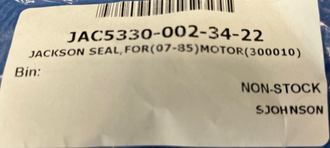 NEW Jackson Pump Seal Kit 5330-002-34-22
