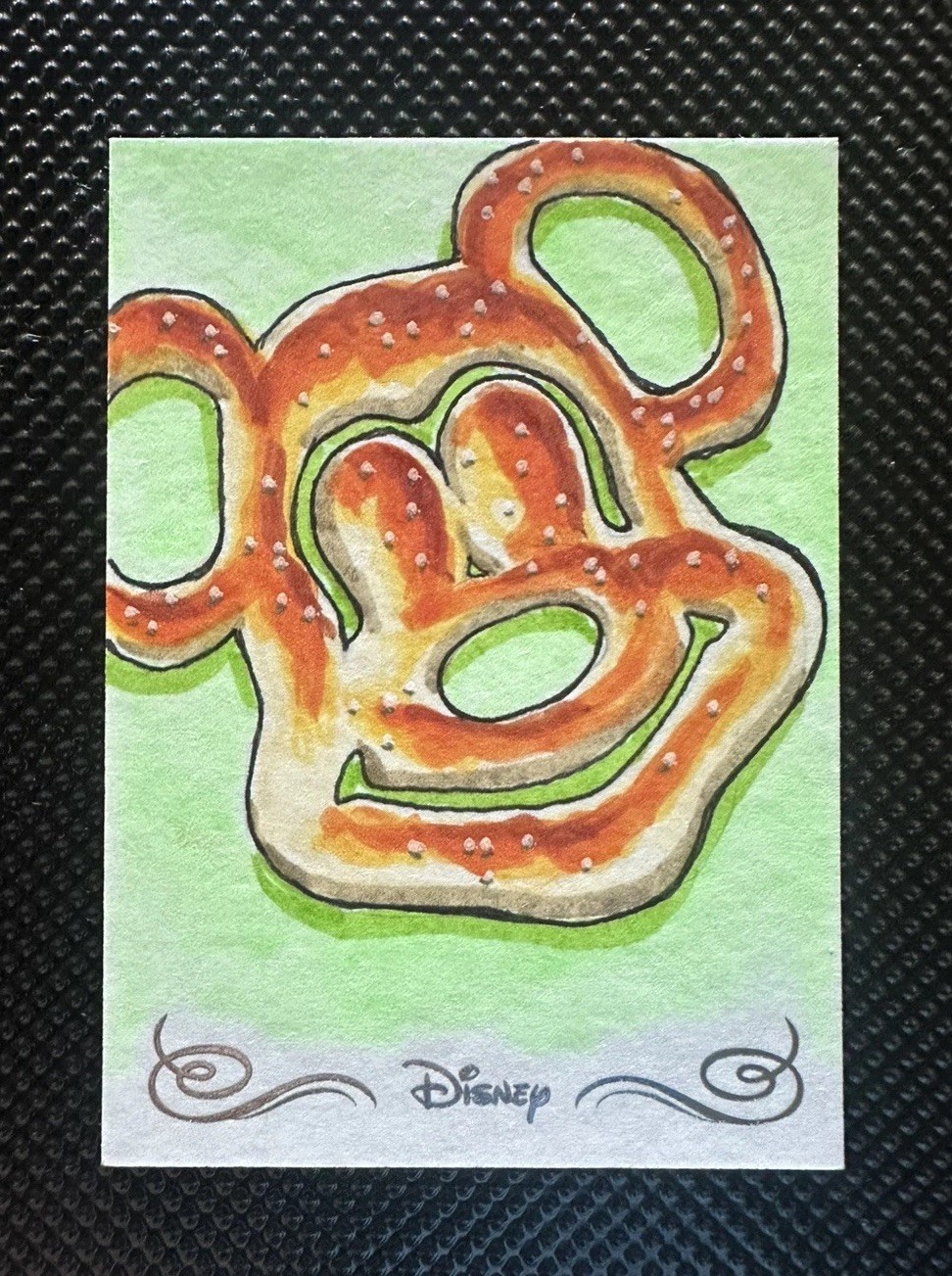 2025 Topps Disneyland 70th Anniversary Sketch Mickey Pretzel 1/1 by Lucas 2025 Topps Disneyland 70th Anniversary Sketch Mickey Pretzel 1/1 by Lucas