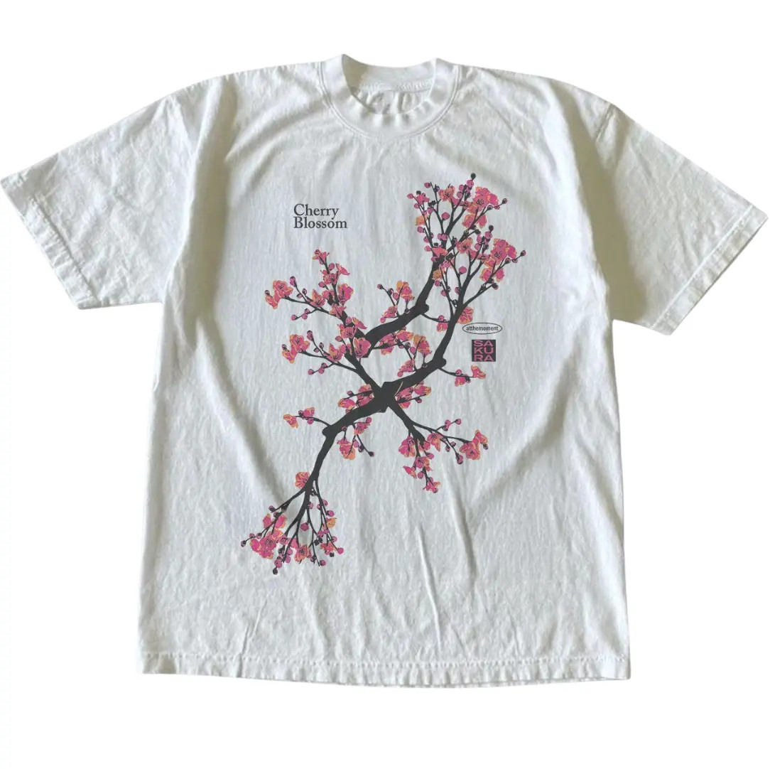 Sakura Cherry Blossom Japanese Y2K Grunge Vintage Unisex Graphic Streetwear Tee