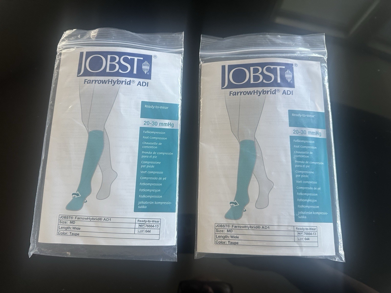 Jobst FarrowHybrid ADI Compression Socks - Lot Of 2 - Medium - 20-30 mmHg - New