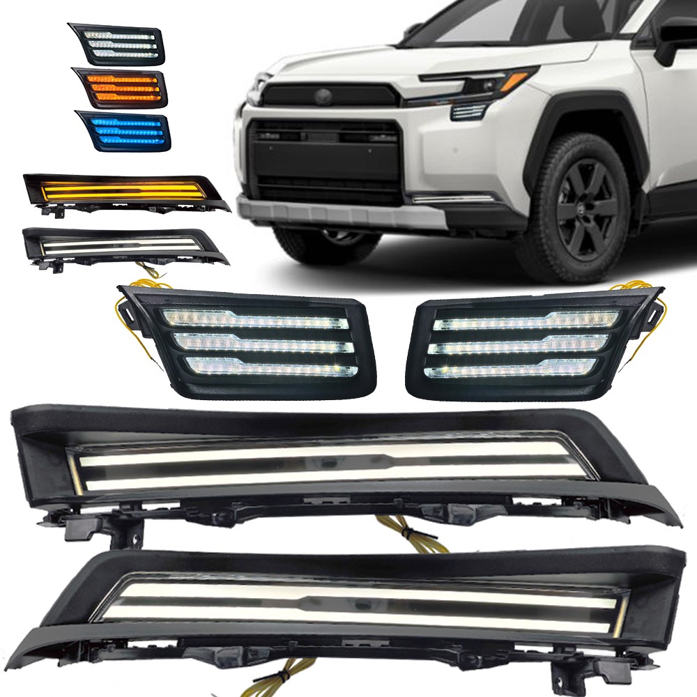 For 26-27 Toyota RAV4 Woodland Edition Upper Lower Bumper LED DRL Lights Kit For 26-27 Toyota RAV4 Woodland Edition Upper Lower Bumper LED DRL Lights Kit