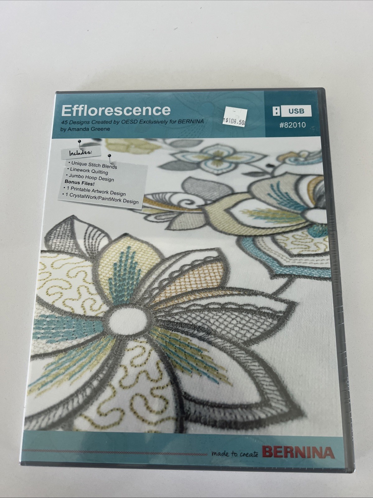 Bernina OESD Embroidery Design USB Drive with Floral Designs - 45 Designs Bernina OESD Embroidery Design USB Drive with Floral Designs - 45 Designs
