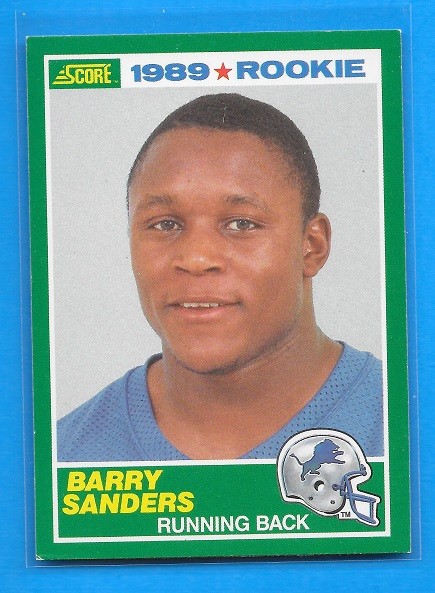 1989 Score Football Barry Sanders Detroit Lions Rookie RC # 257 1989 Score Football Barry Sanders Detroit Lions Rookie RC # 257