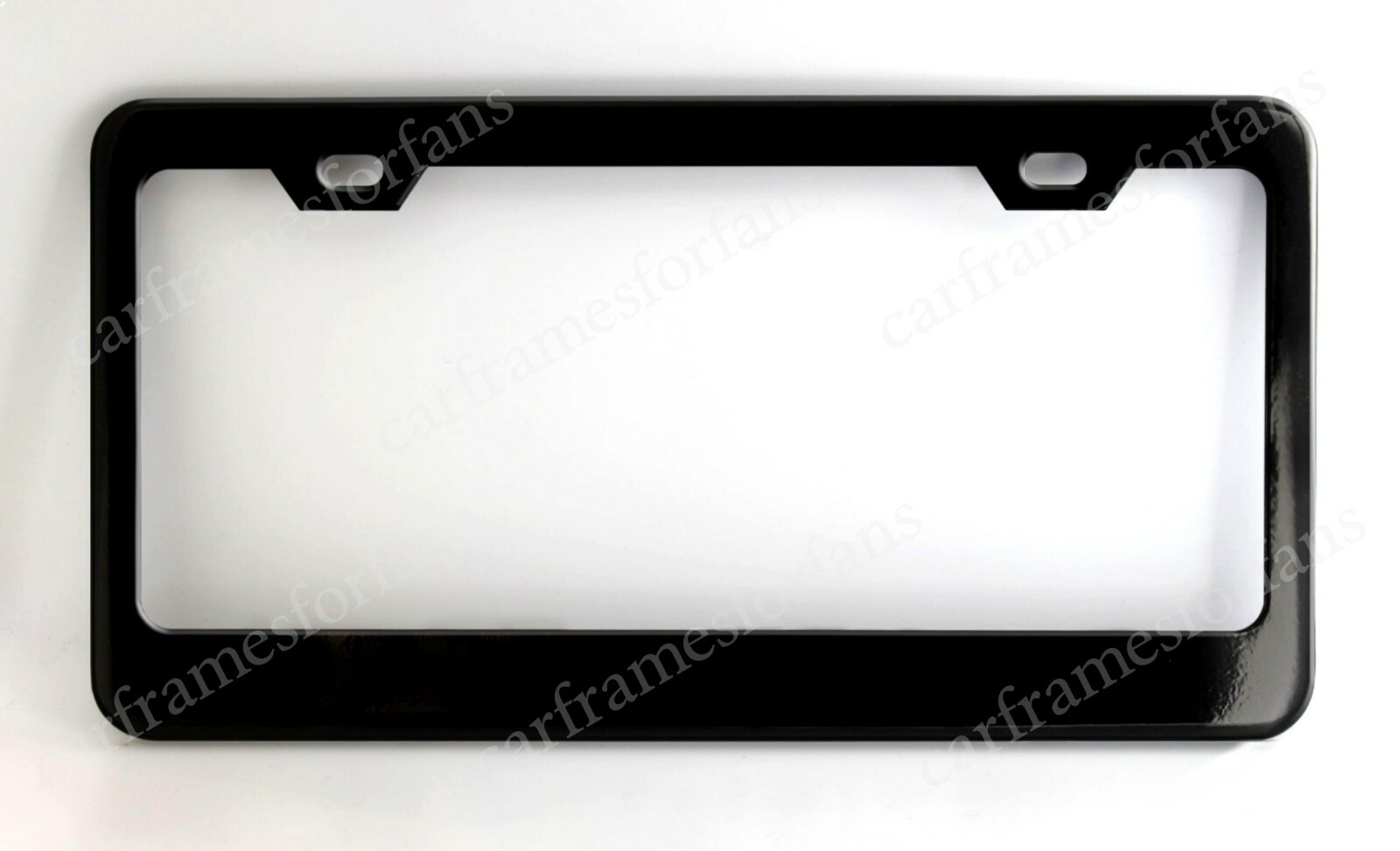 Plain License Plate Frame - Black Powder Coated Metal