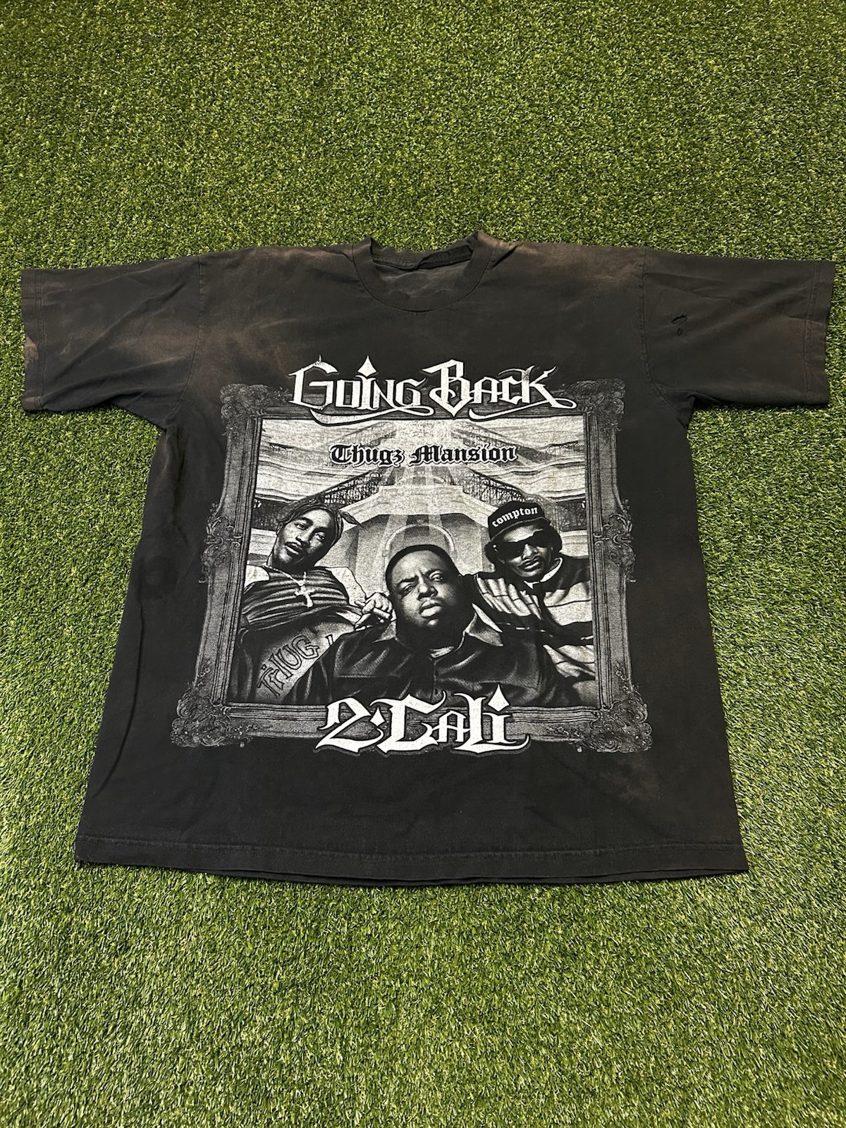 Vintage Early 2000s Thrashed And Faded Thug Mansion Straight Outta Street Rap T