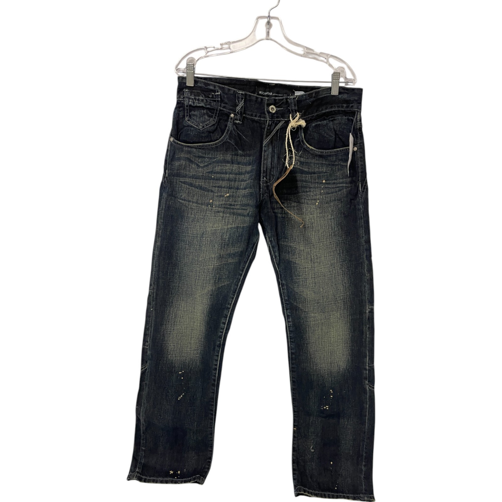 Rocawear Propel Straight Leg Fit Jeans Mens Size W32 Black Denim Mid Rise NWT Rocawear Propel Straight Leg Fit Jeans Mens Size W32 Black Denim Mid Rise NWT